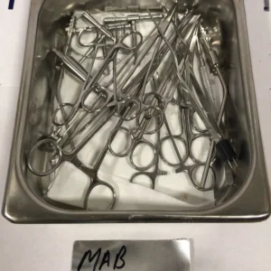 MISC SURGICAL INSTRUMENTS W-STEEL-TRAY-17-PCS-MAB-9408