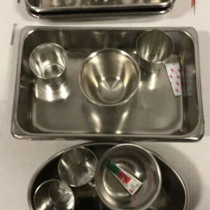 Surgical Stainless Steel 4XCONTAINERS 1XKIDNEY TRAY 6X CUPS 3XJAR 14PCS-MAB-9428