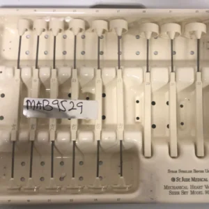 St Jude Medical Mechanical Heart Valve Sizer Set-w/sterilizing tray-MAB-9529