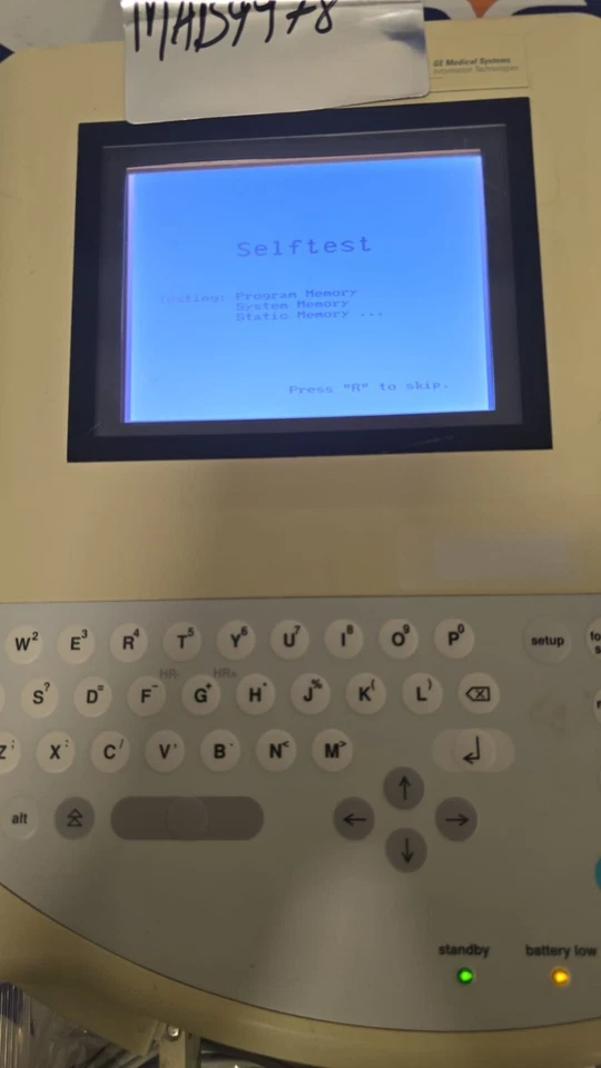 GE MAC1200 Portable ECG Unit w/EKG cables MAB-9978 - Image 2