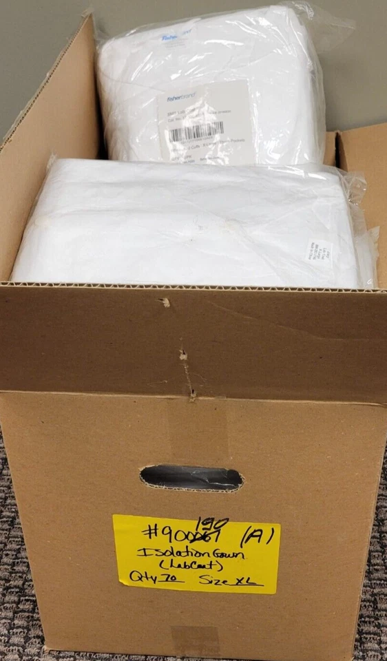 X-Large Mix Brand Lab Coats, White Knit Cuffs(MAB-9117) - Image 3