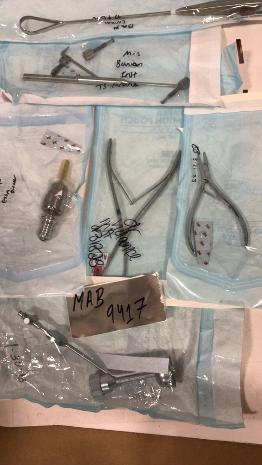 MISC SURGICAL INSTRUMENTS IN STERILE POUCHES 09PCS-MAB-9417