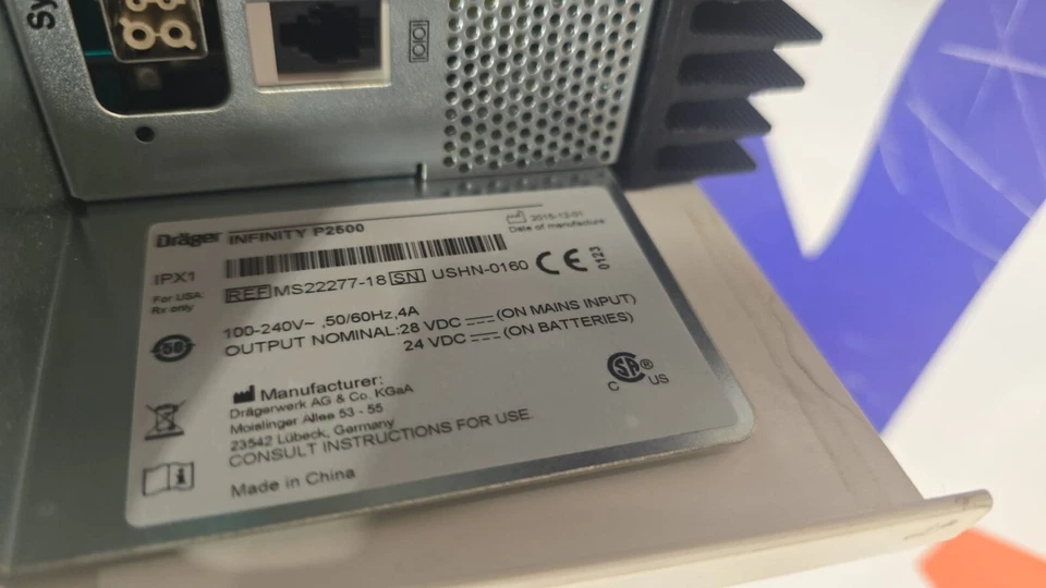 Dragger SN/USHN-0160 Infinity P2500 Power Supply Comm Hub-MAB-9987 - Image 2