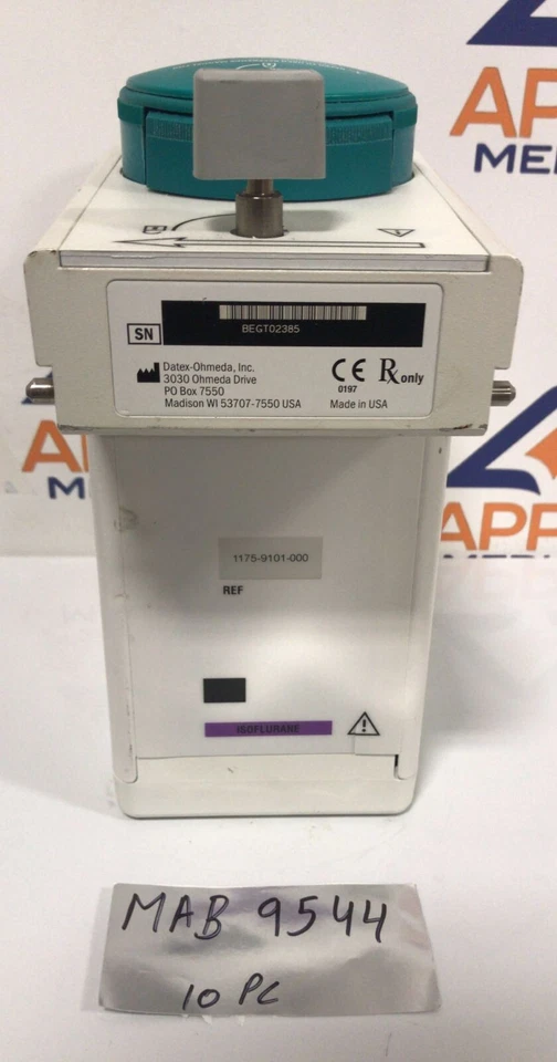 Tec 7 isoflurane Vaporizer By Datex Ohmeda-MAB- 9544 - Image 3