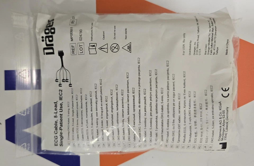 Dragger-MP-00881-07-ECG-5Lead 28packs-Lot#MAB 9986