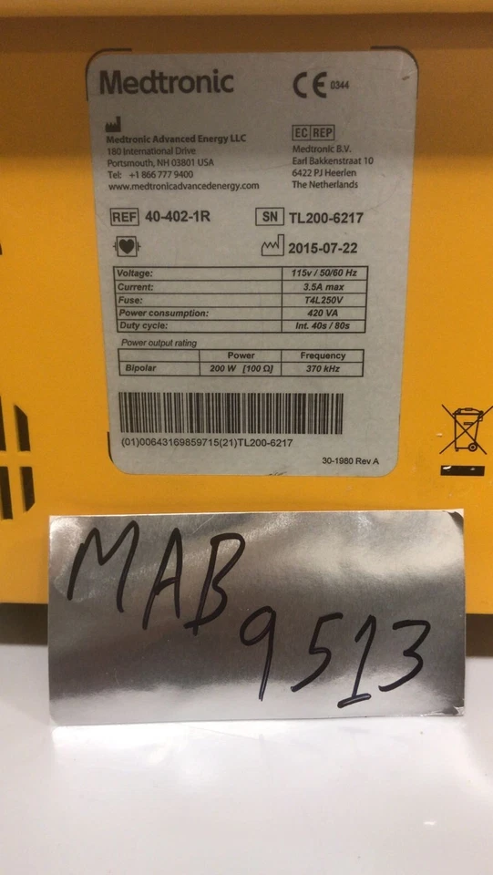 Medtronic Aquamantys System Bipolar Sealer 40-402-1R-MAB-9513 - Image 4