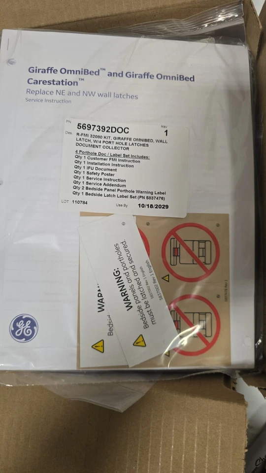 GE GIRAFFE Omnibed R-FMI32080 Kit- P/N5697392 - (MAB-9961) - Image 4