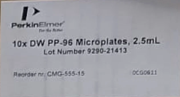 PerkinElmer Microplate 2.5mL, Deep Well PP-96-(MAB9122) - Image 2